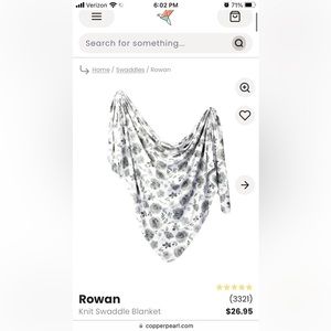 Copper Pearl Rowan Knit Swaddle Blanket